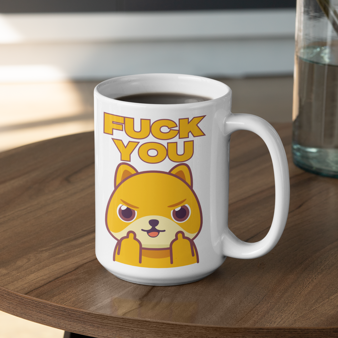 Fuel your rebellious spirit with this classic Fuck you middle finger swearing fox funny coffee mug! Invoke your wilder side and challenge convention with this daring piece. Let your mug be your statement of nonconformity and boldness! Live loud and wild!