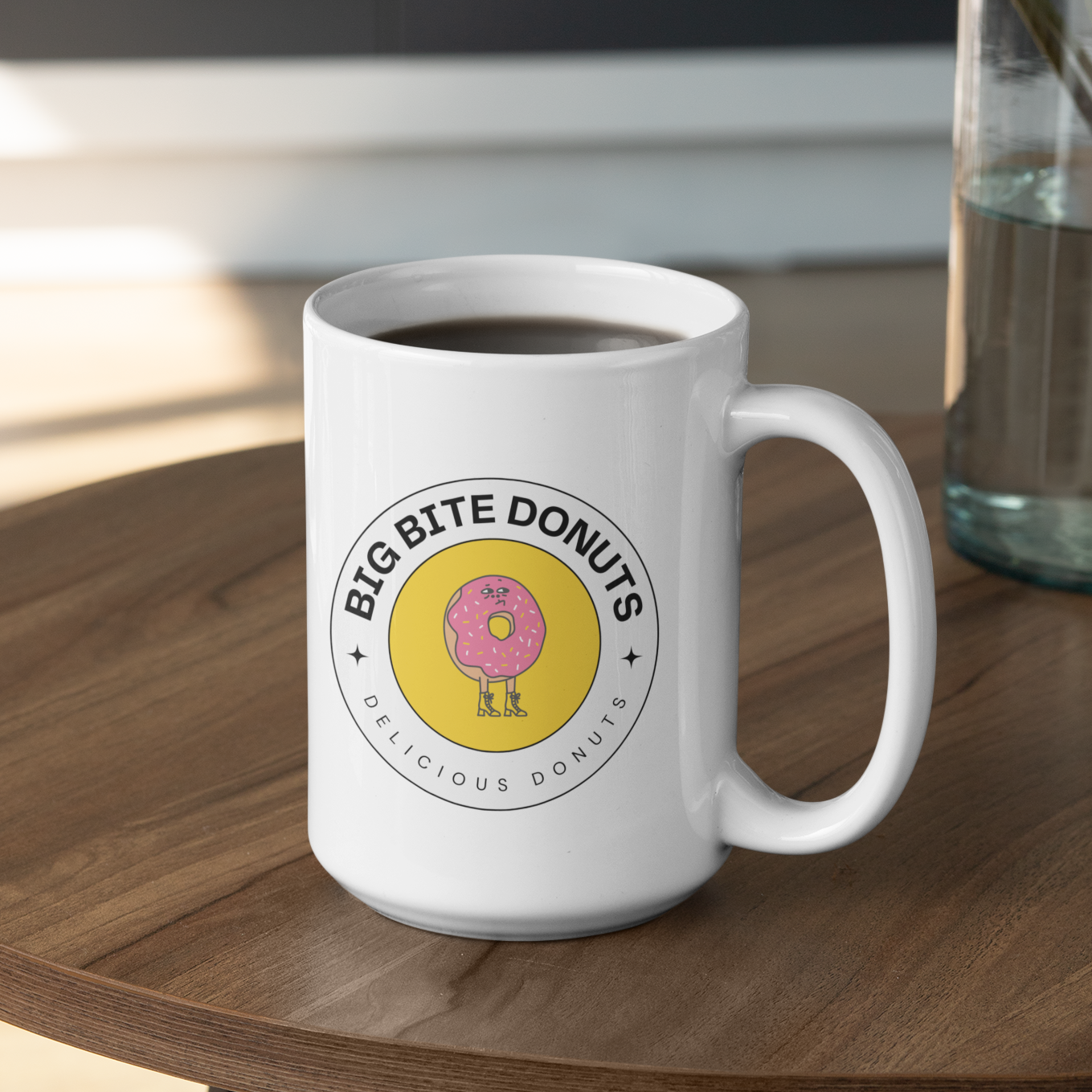 Business logo 11oz or 15oz mug 9cm coaster