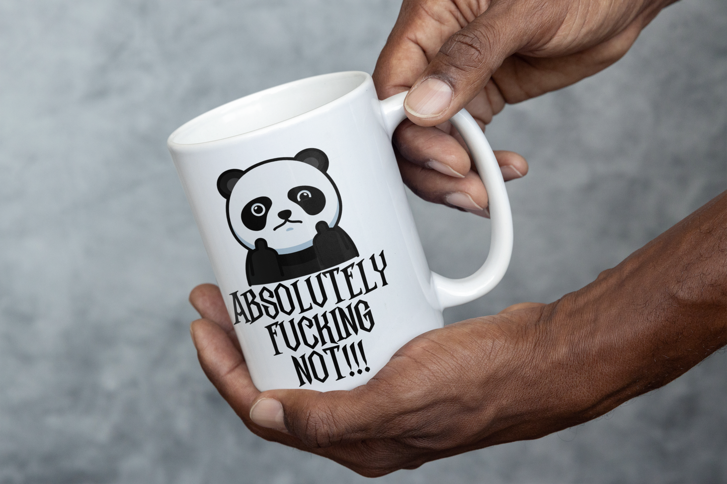 absolutely fucking not funny rude coffee mug