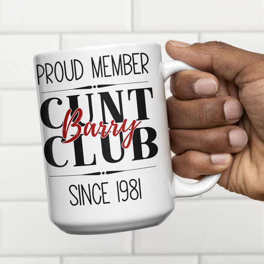 cunt club mug personalise with any name in a variety of colours and sizes