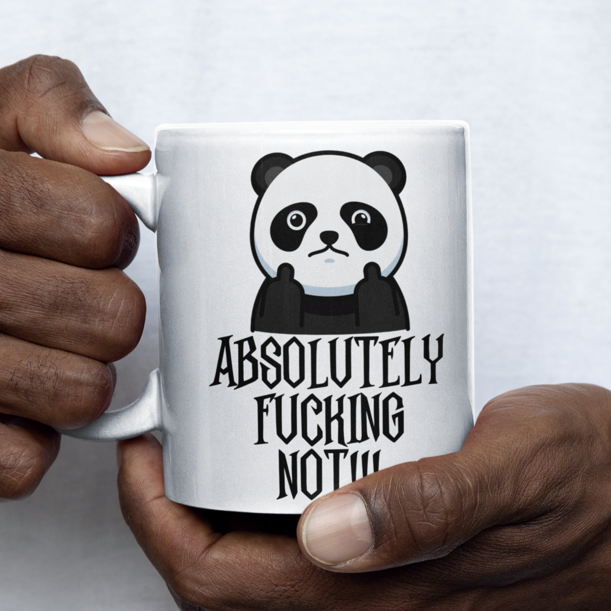 absolutely fucking not funny rude coffee mug