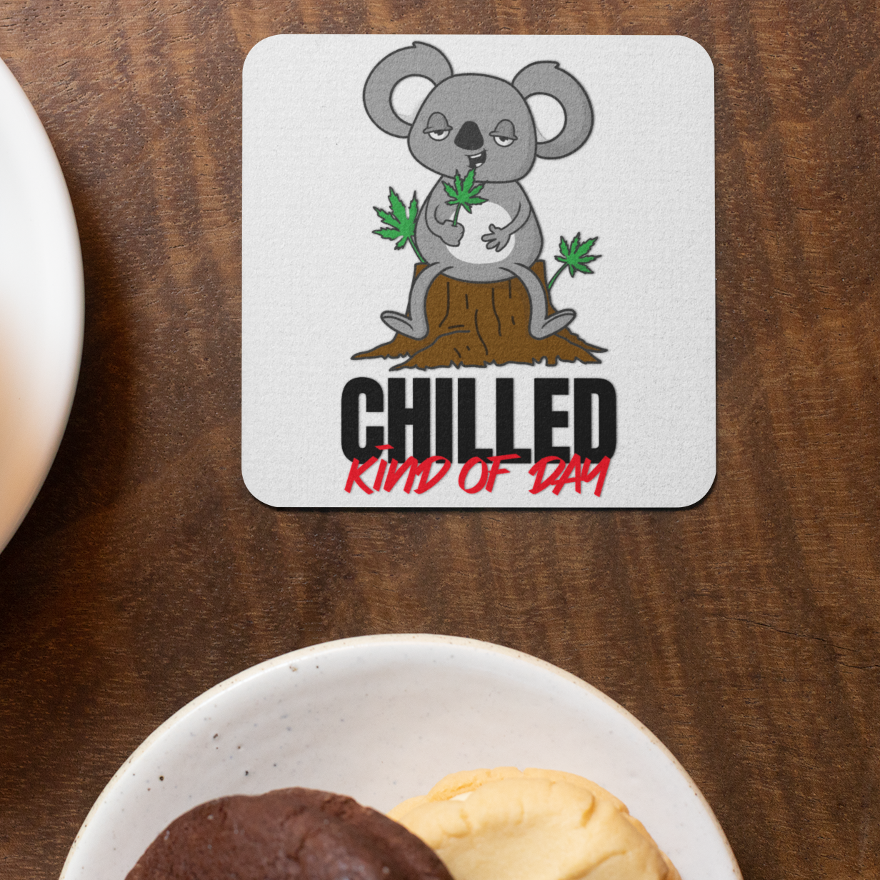 Chilled kind of day koala weed coffee mug