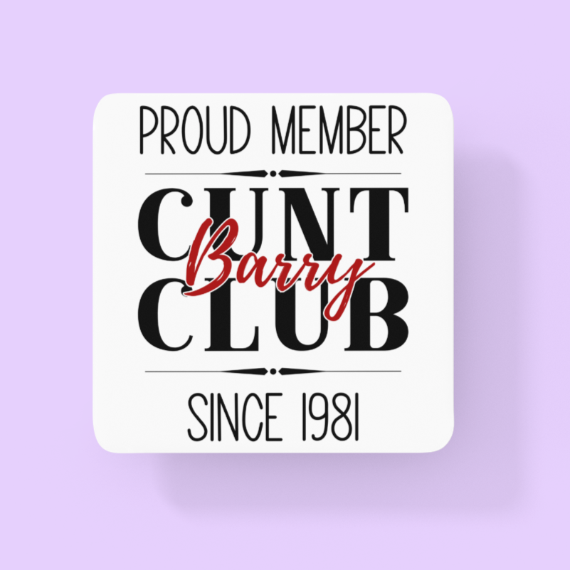cunt club mug personalise with any name in a variety of colours and sizes