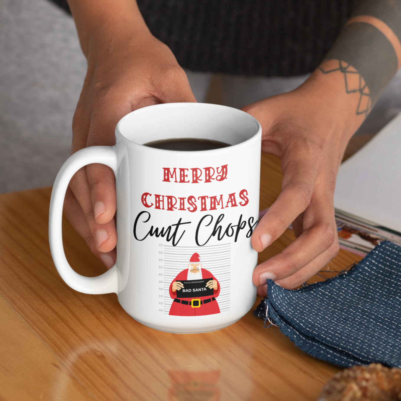 Merry Christmas cunt chops 15oz big mug