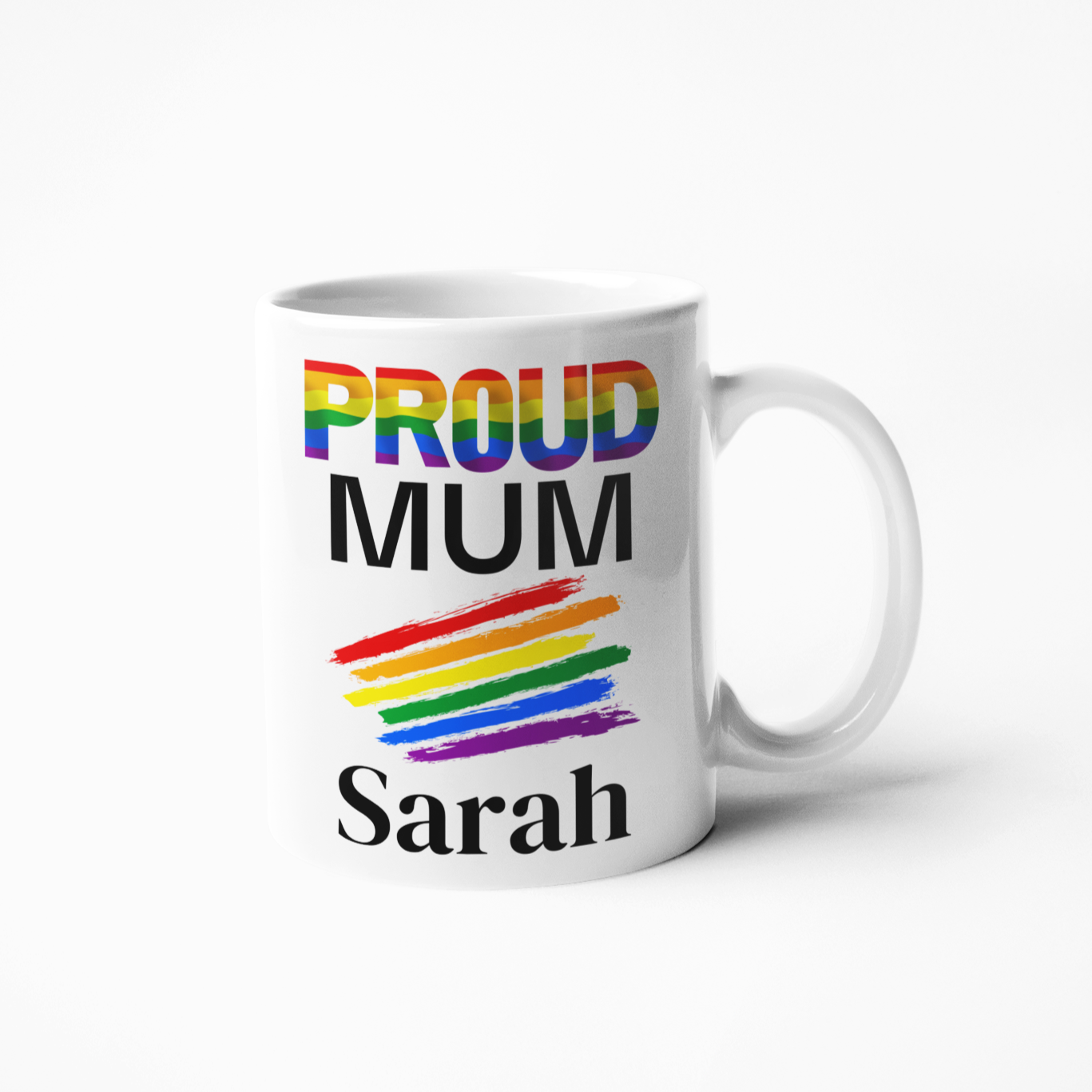 Gay pride LGBTQIA proud mum proud dad mug