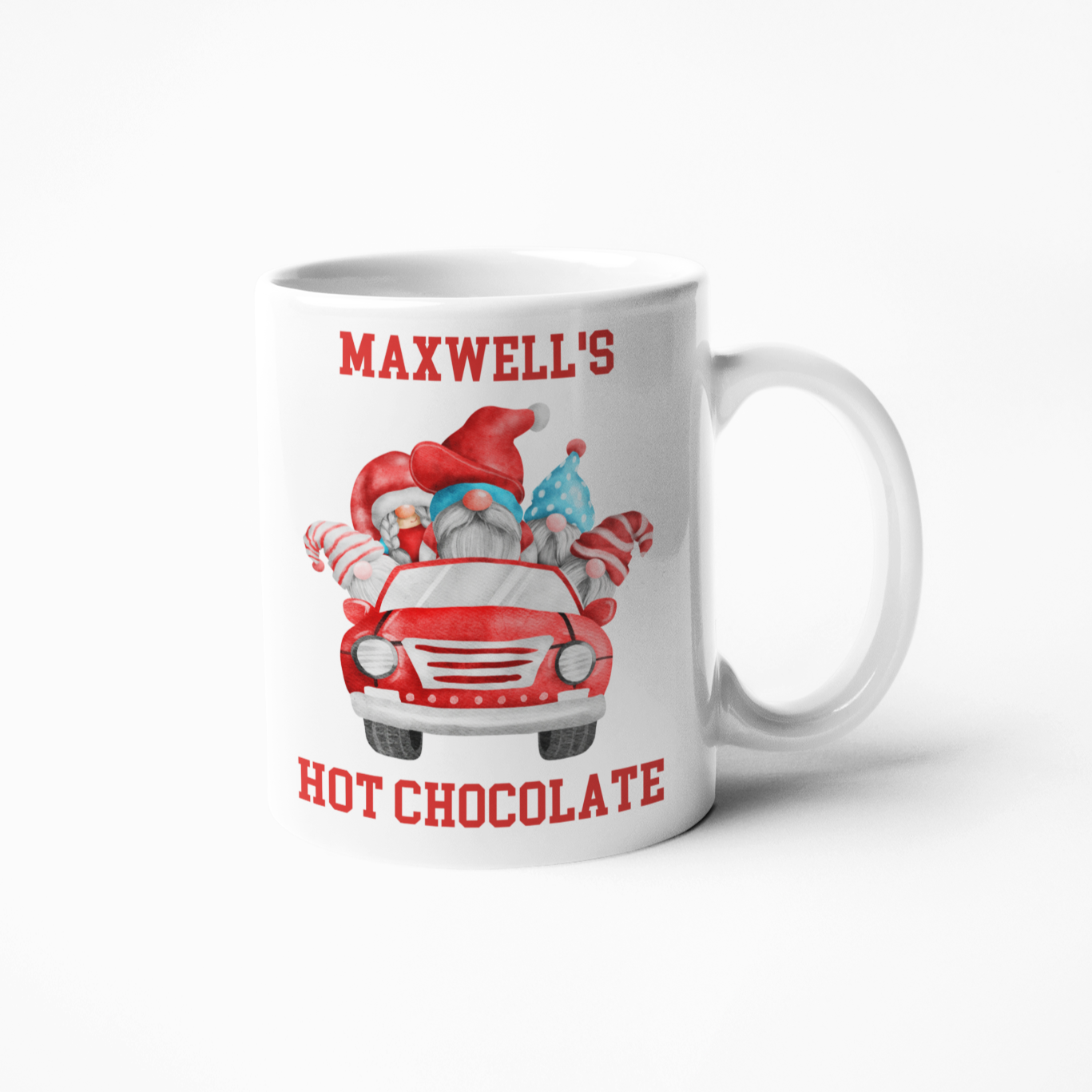 Gnome theme Christmas personalised mug