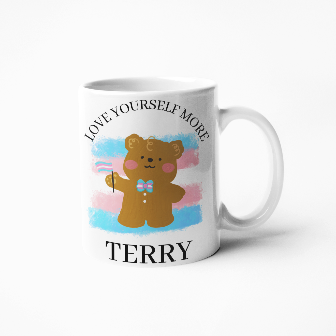 Love yourself more trans pride coffee mug LGBTQIA