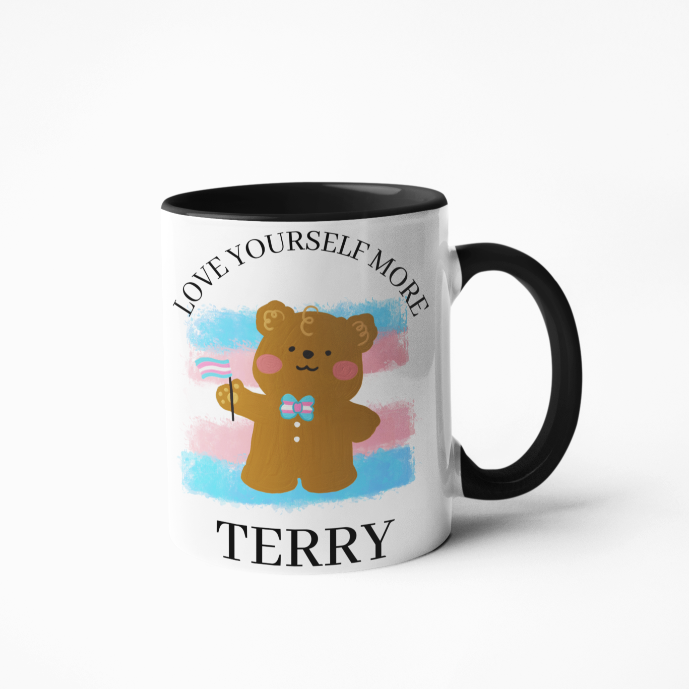 Love yourself more trans pride coffee mug LGBTQIA