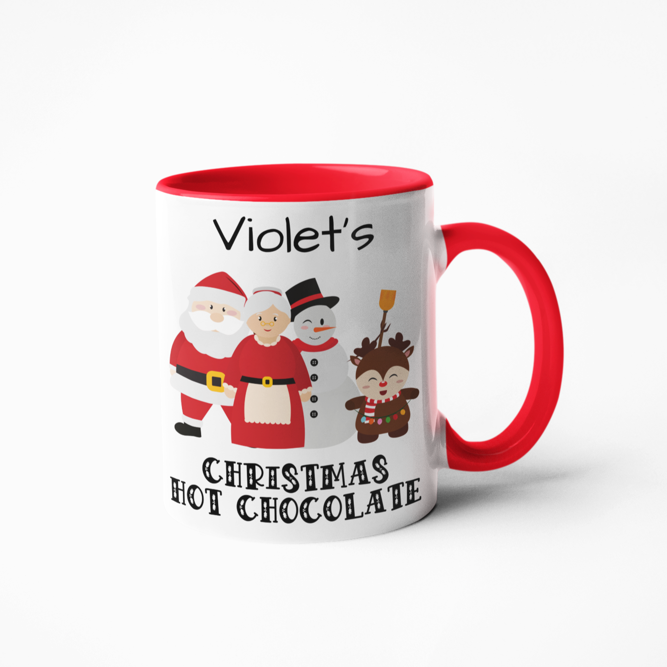 Christmas personalised hot chocolate mug