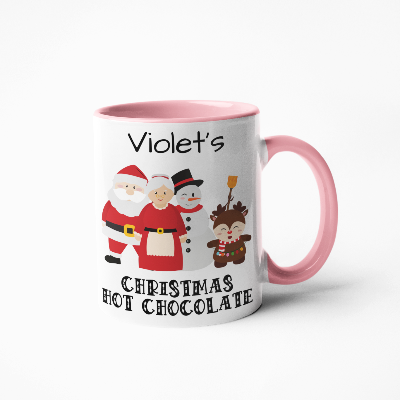 Christmas personalised hot chocolate mug
