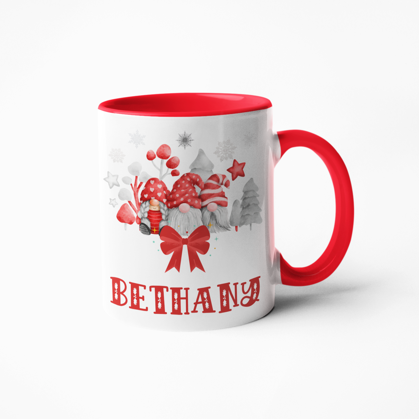 Savour your hot cocoa with a unique touch! Our personalised Gnome Christmas mug is a classic holiday design with your name, for a whimsical, festive feel. Enjoy your favourite drink with a special touch!