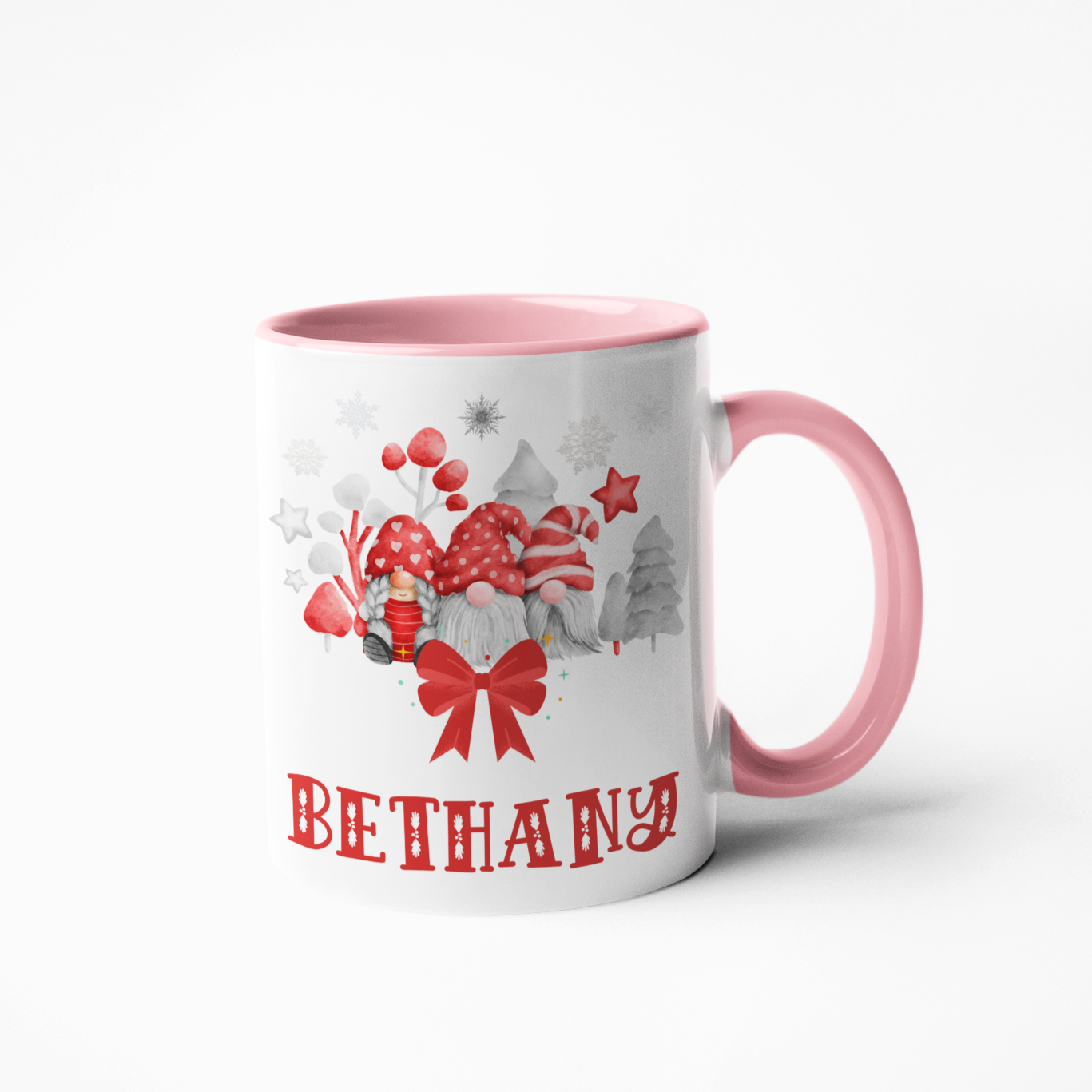 Savour your hot cocoa with a unique touch! Our personalised Gnome Christmas mug is a classic holiday design with your name, for a whimsical, festive feel. Enjoy your favourite drink with a special touch!