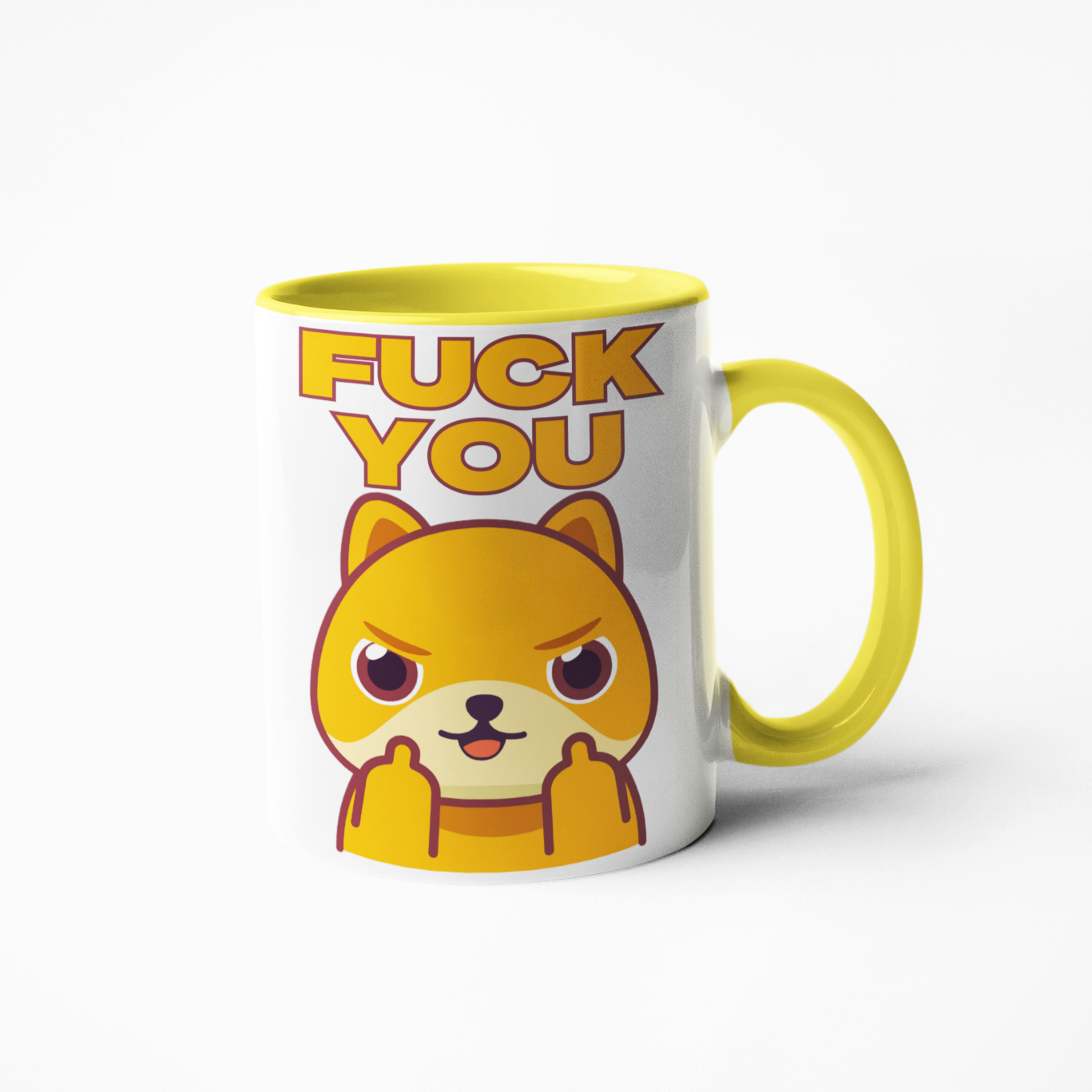 Fuel your rebellious spirit with this classic Fuck you middle finger swearing fox funny coffee mug! Invoke your wilder side and challenge convention with this daring piece. Let your mug be your statement of nonconformity and boldness! Live loud and wild!