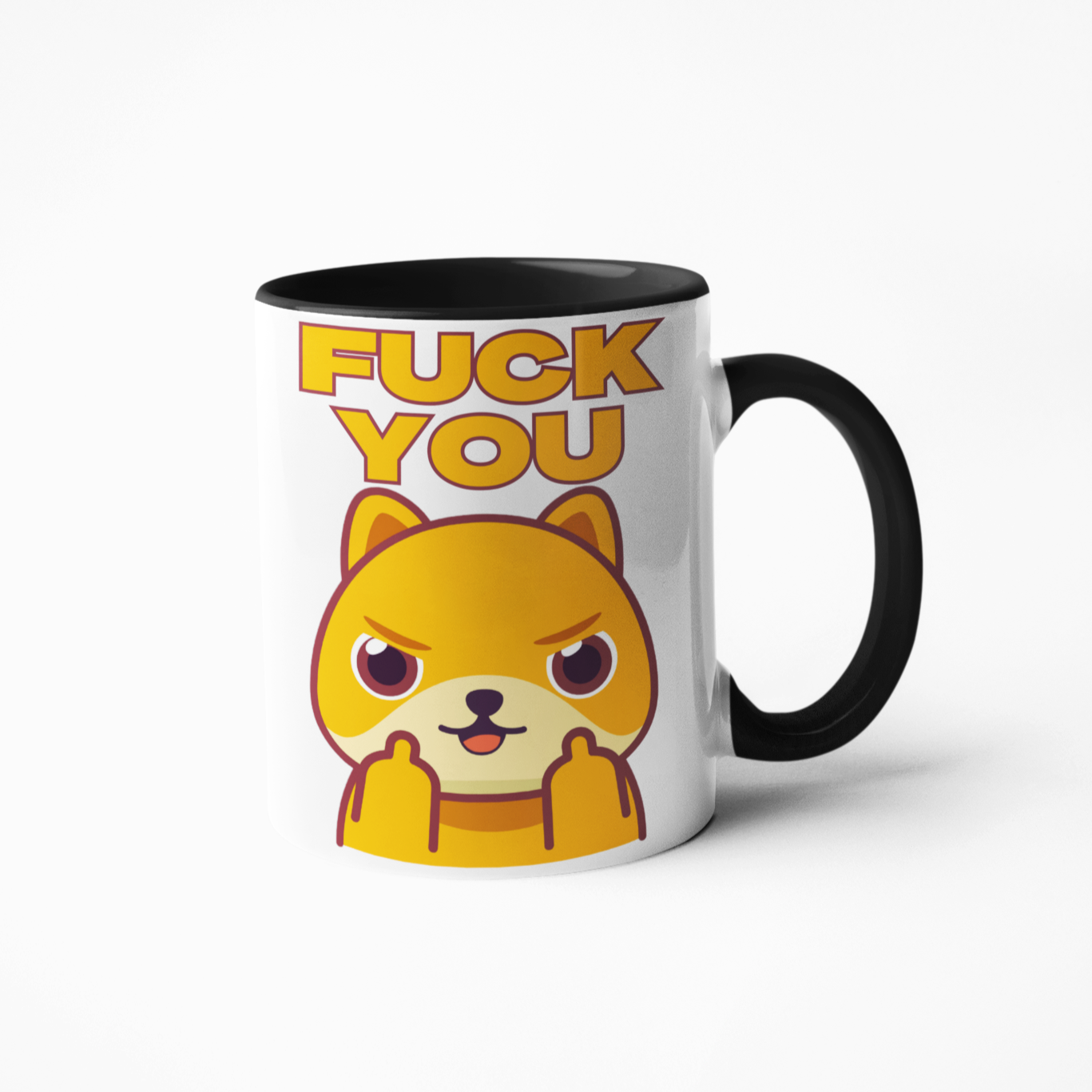 Fuel your rebellious spirit with this classic Fuck you middle finger swearing fox funny coffee mug! Invoke your wilder side and challenge convention with this daring piece. Let your mug be your statement of nonconformity and boldness! Live loud and wild!