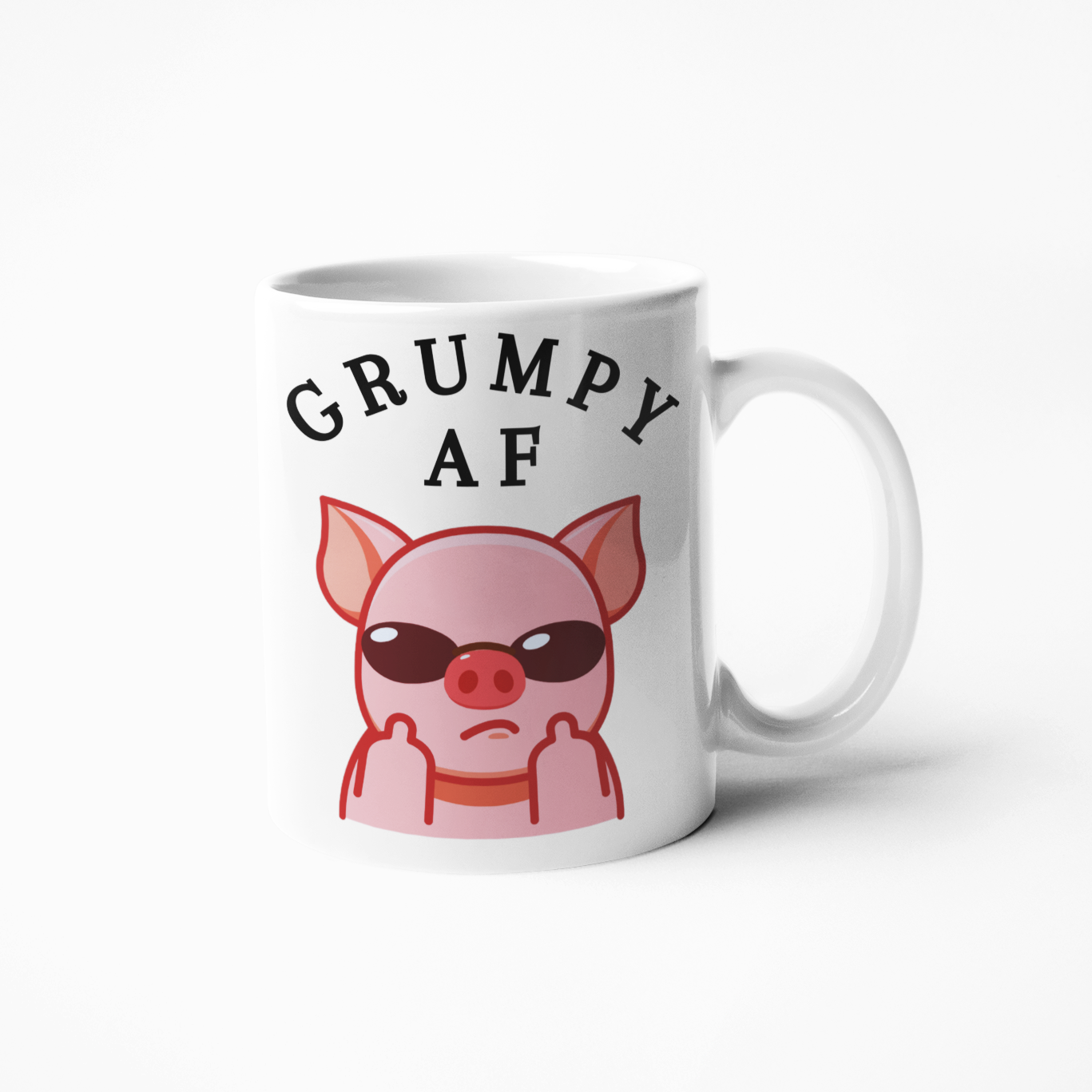 Don’t let the grumpy face fool you - the Grumpy AF pig will make a bold statement in any coffee corner! Rise and shine with this mug, perfect for anyone who loves a good challenge. Make a statement in style with this daring mug. Grumpy AF, game on!