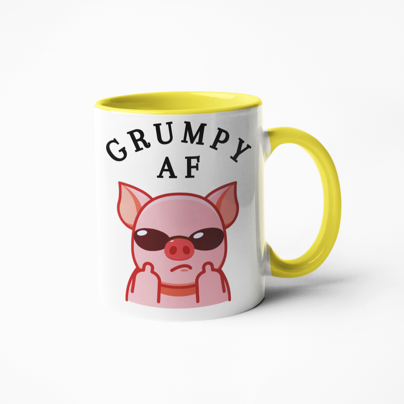 Don’t let the grumpy face fool you - the Grumpy AF pig will make a bold statement in any coffee corner! Rise and shine with this mug, perfect for anyone who loves a good challenge. Make a statement in style with this daring mug. Grumpy AF, game on!