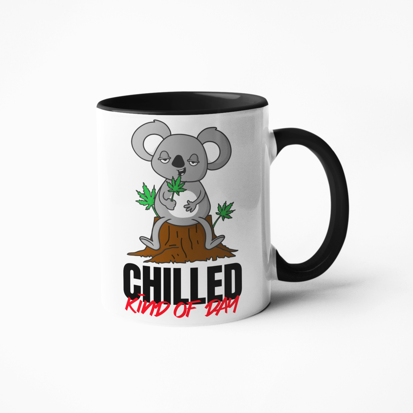 Chilled kind of day koala weed coffee mug