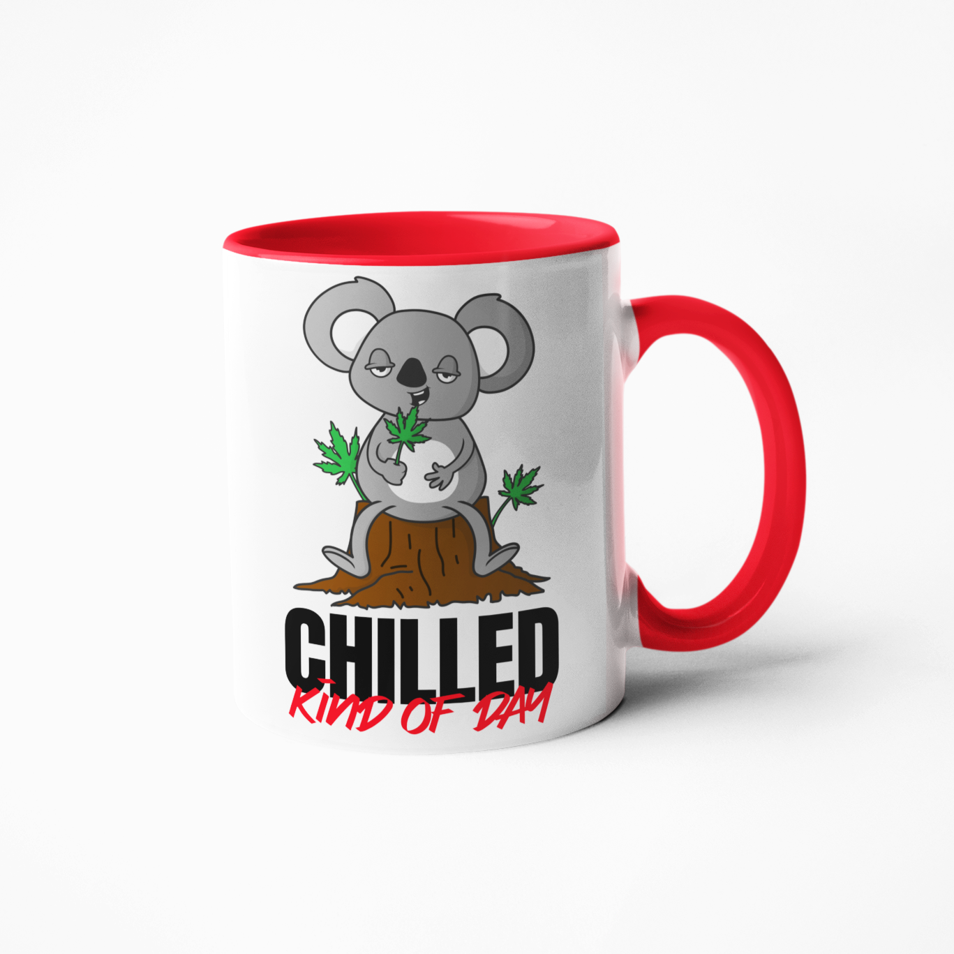 Chilled kind of day koala weed coffee mug