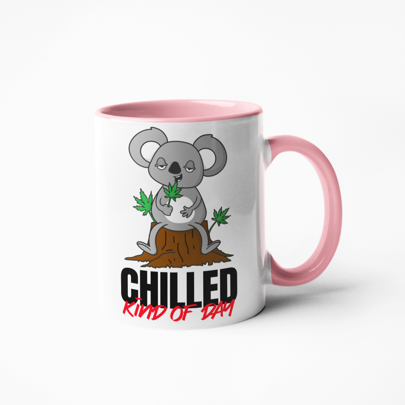 Chilled kind of day koala weed coffee mug