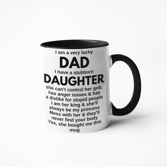 Dad from daughter coffee mug Fathers day birthday Christmas