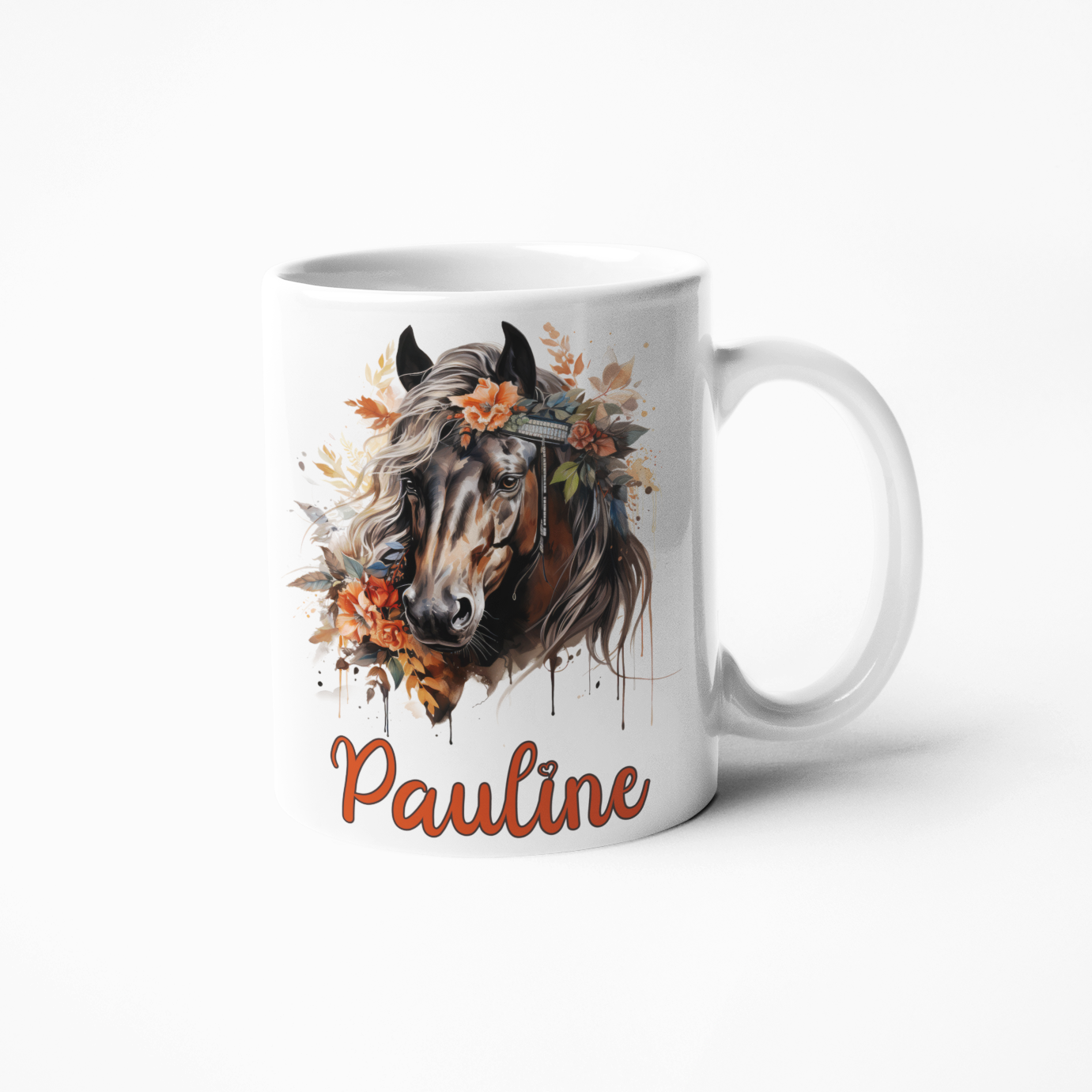 Horse lover gift 10 horses choice personalised mug