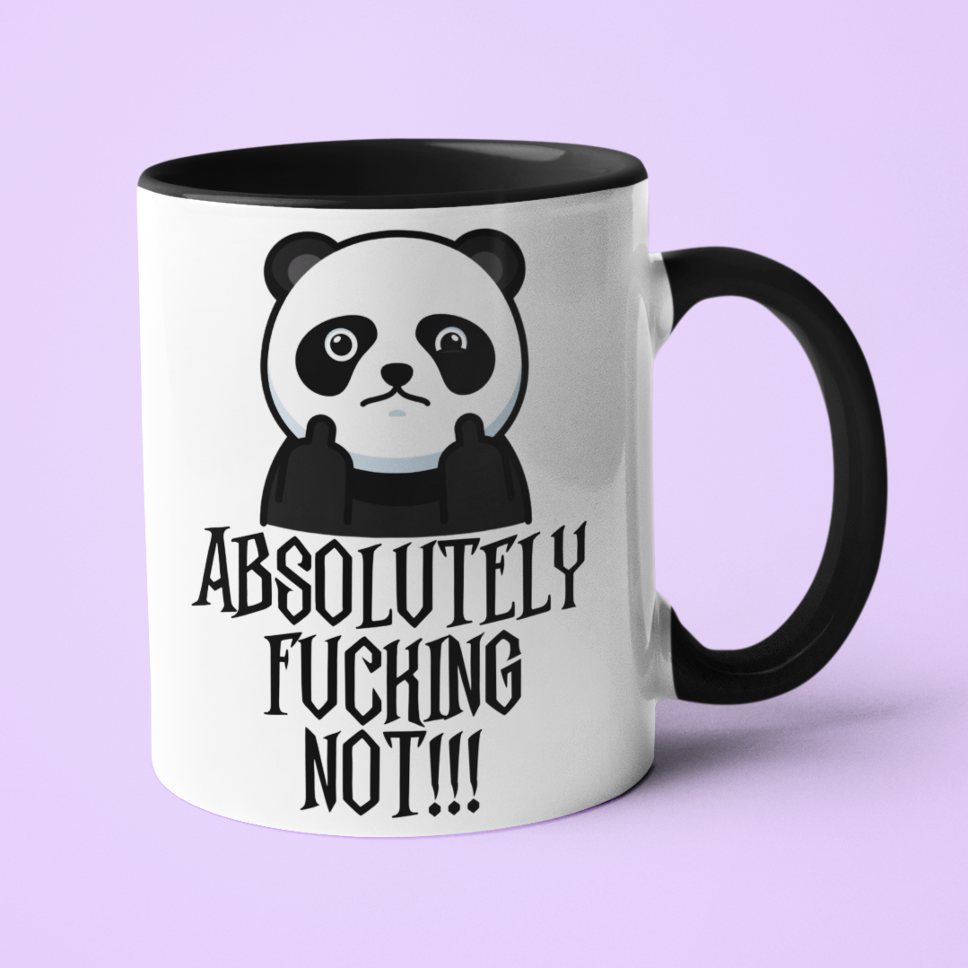 absolutely fucking not funny rude coffee mug