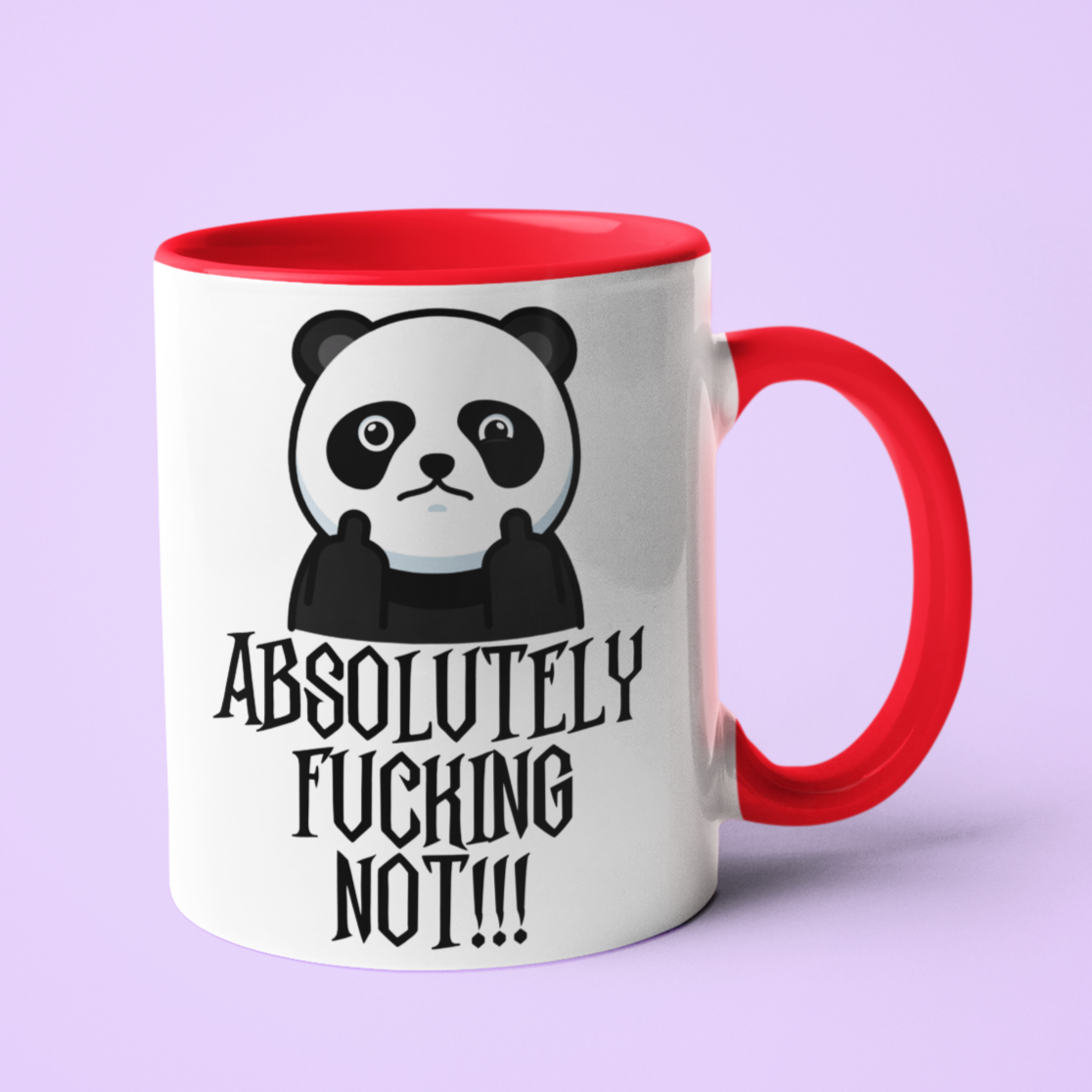 absolutely fucking not funny rude coffee mug