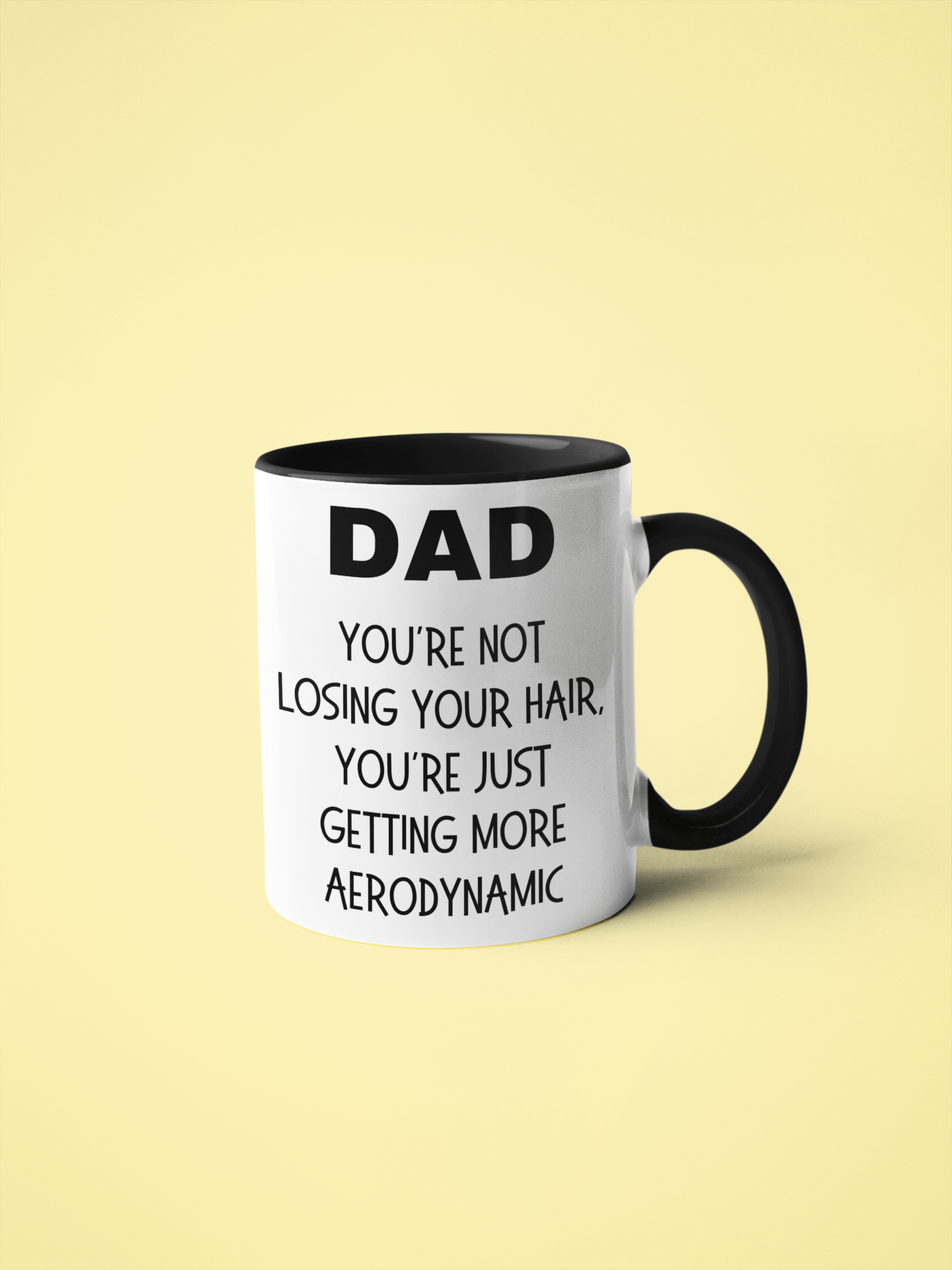 BALD DAD You're Not Losing Your Hair, You're Just Getting More Aerodynamic Mug - Funny Dad Gift