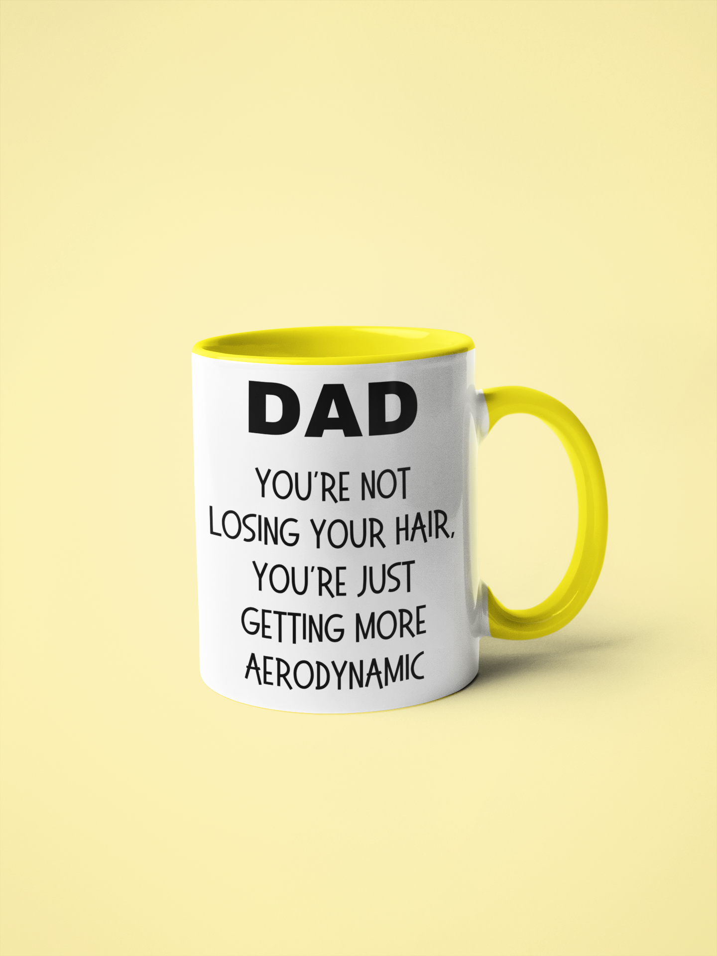 BALD DAD You're Not Losing Your Hair, You're Just Getting More Aerodynamic Mug - Funny Dad Gift