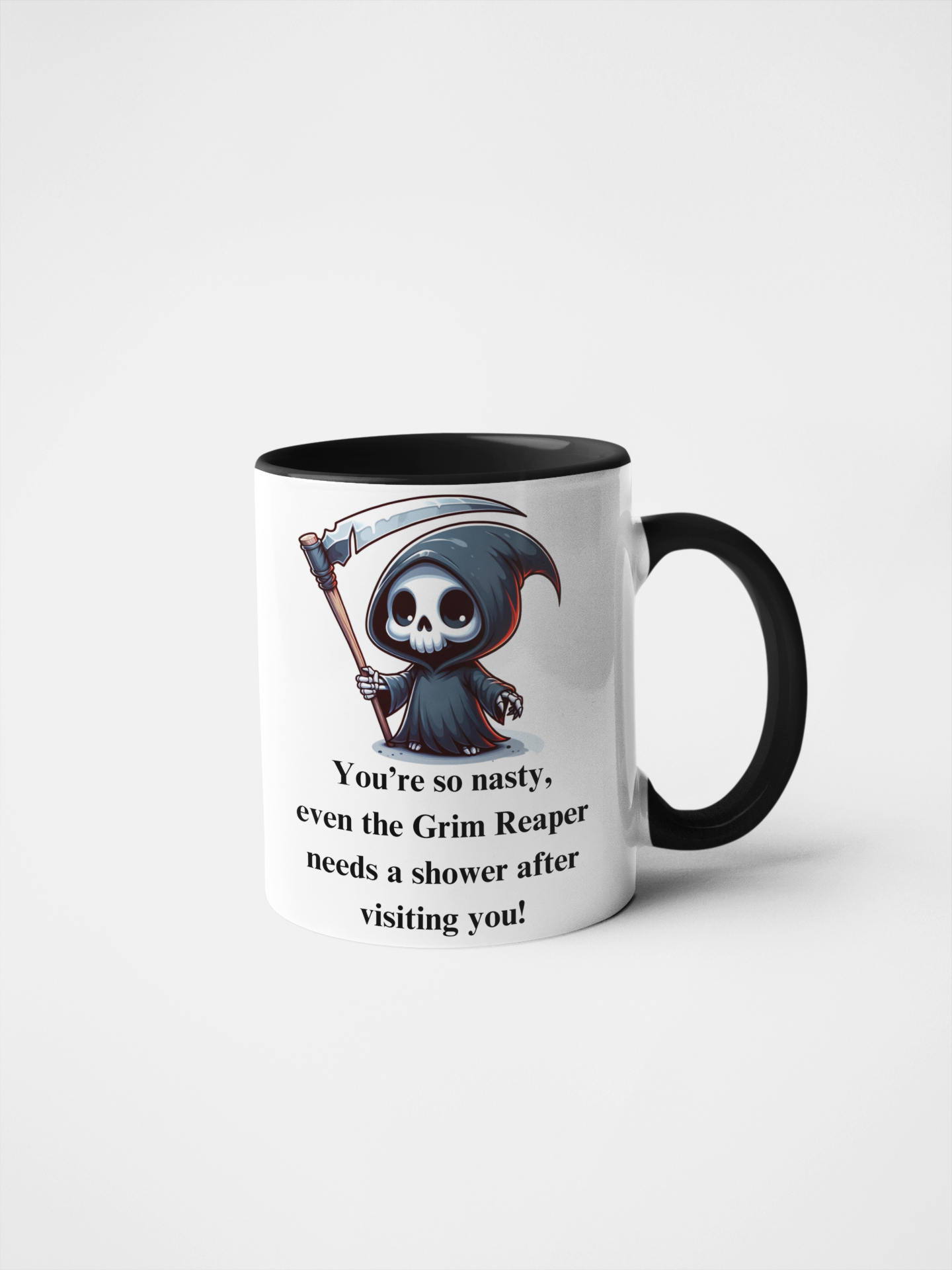 You're So Nasty Funny Grim Reaper Mug & Tumbler | Sarcastic Humour | Perfect for Grim Reaper Fans, Unique Gift Idea