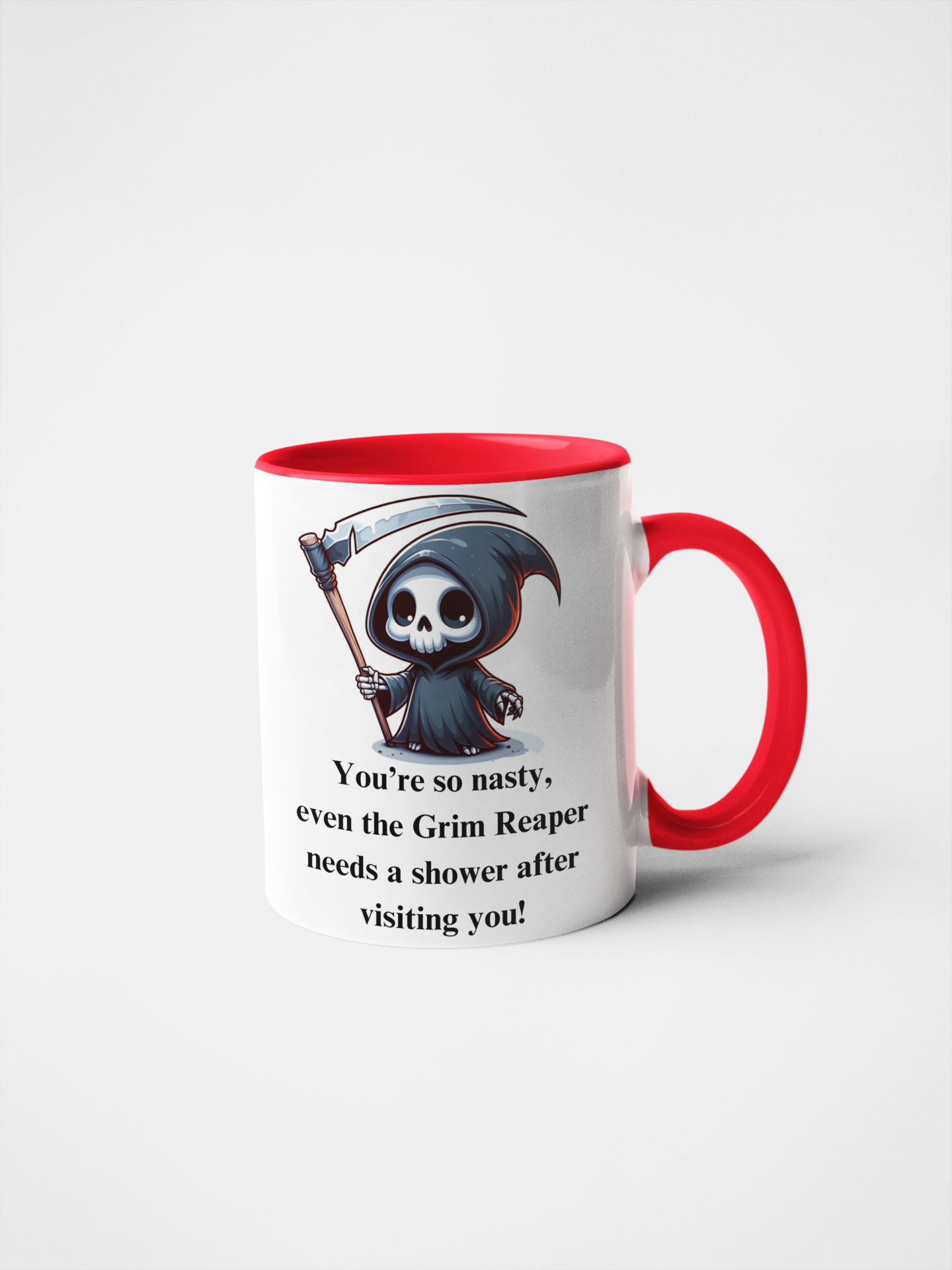 You're So Nasty Funny Grim Reaper Mug & Tumbler | Sarcastic Humour | Perfect for Grim Reaper Fans, Unique Gift Idea