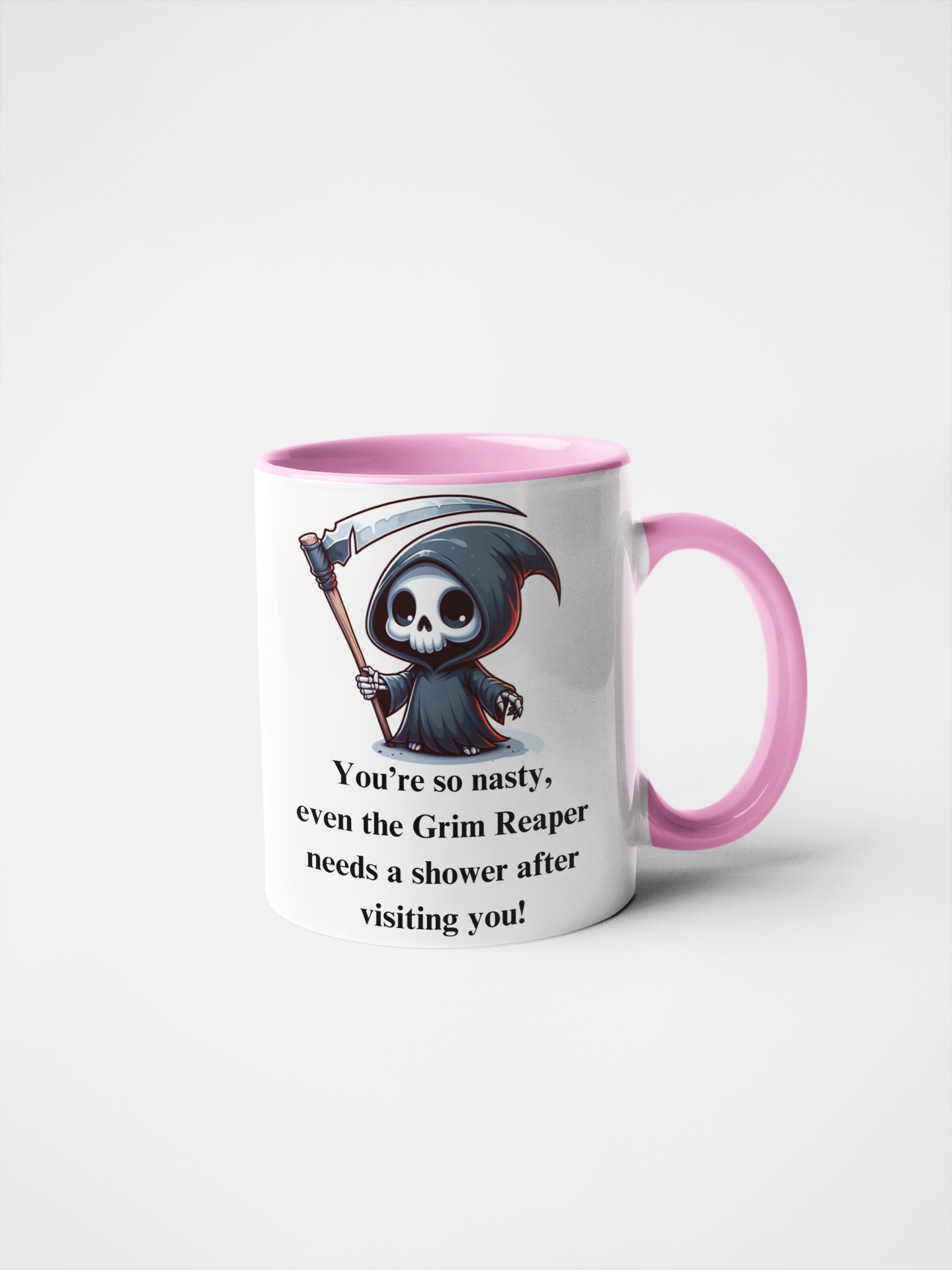 You're So Nasty Funny Grim Reaper Mug & Tumbler | Sarcastic Humour | Perfect for Grim Reaper Fans, Unique Gift Idea