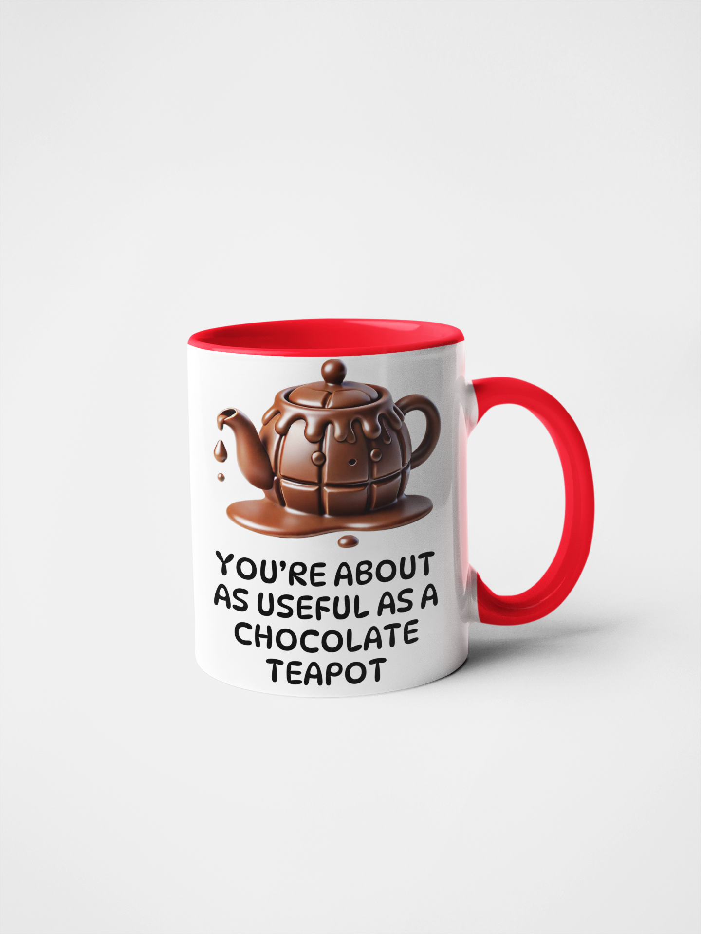 You're About as Useful as a Chocolate Teapot Funny Mug - Sarcastic Gift for Friends, Office Humour, Secret Santa, Novelty Ceramic Coffee Cup