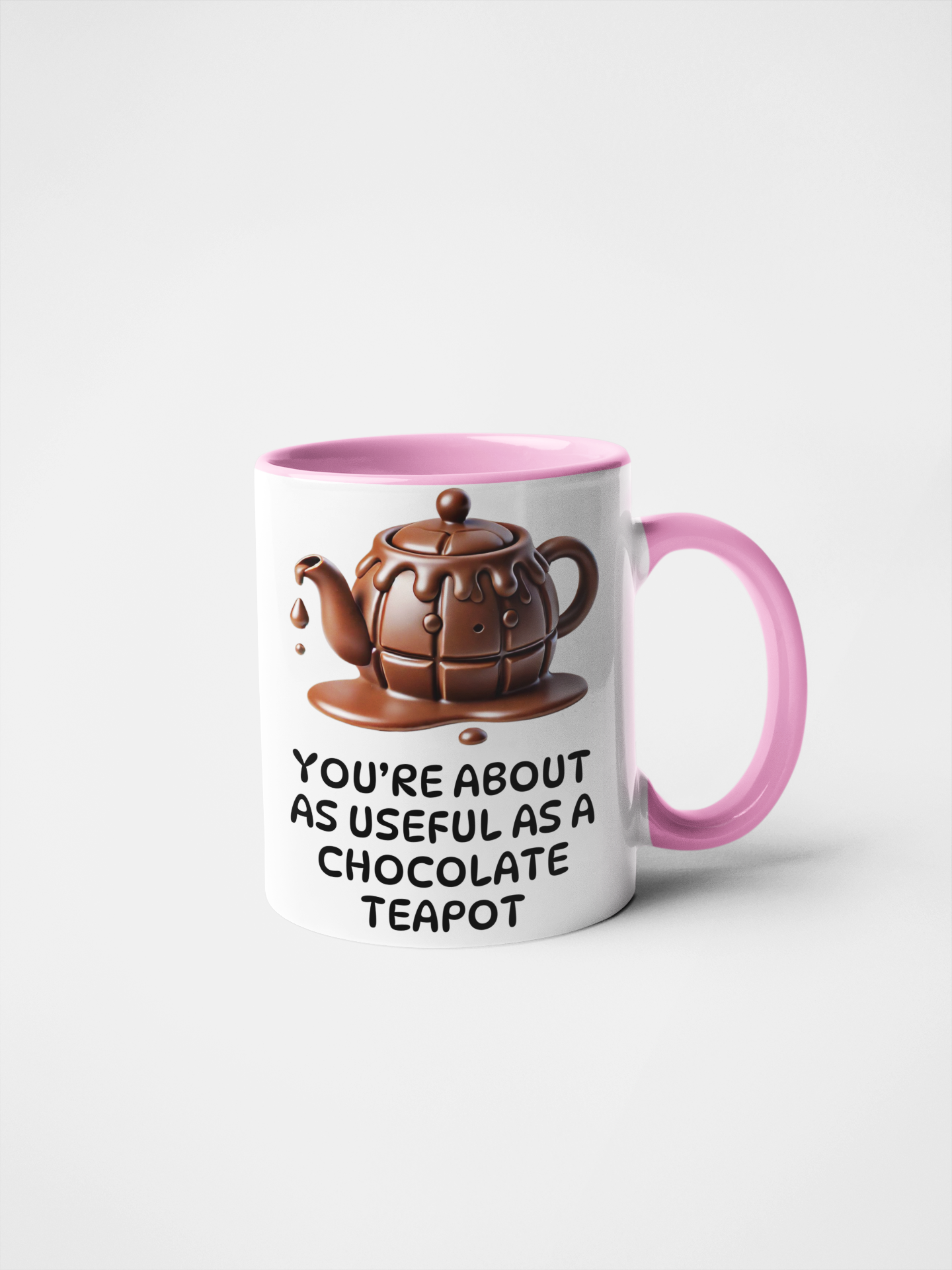 You're About as Useful as a Chocolate Teapot Funny Mug - Sarcastic Gift for Friends, Office Humour, Secret Santa, Novelty Ceramic Coffee Cup