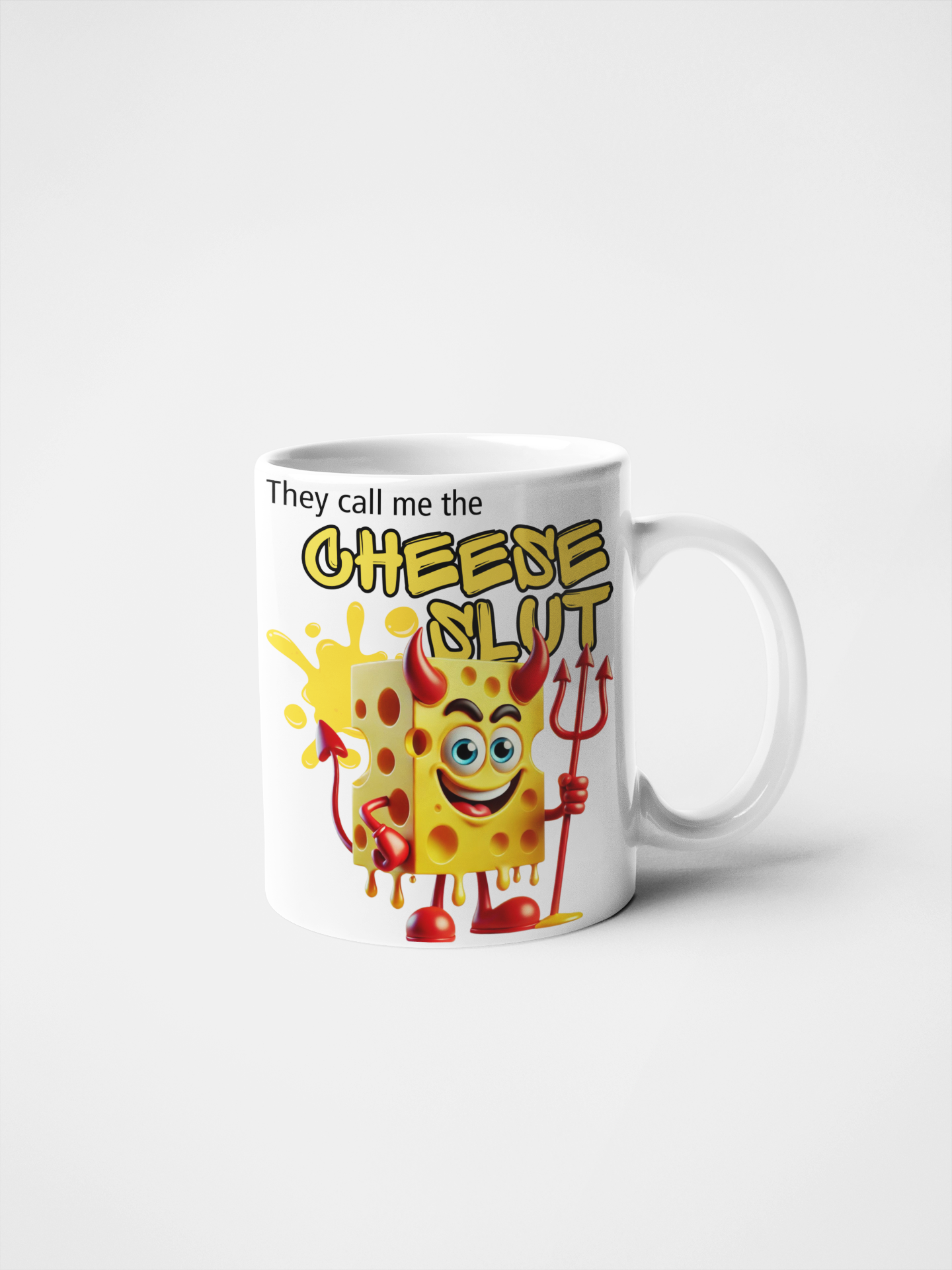 They Call Me the Cheese Slut Mug – Funny Cheese Lover Gift, Naughty Novelty Mug, Cheesy Humour for Foodies, Office Laughs, Secret Santa, Birthday Gag Gift