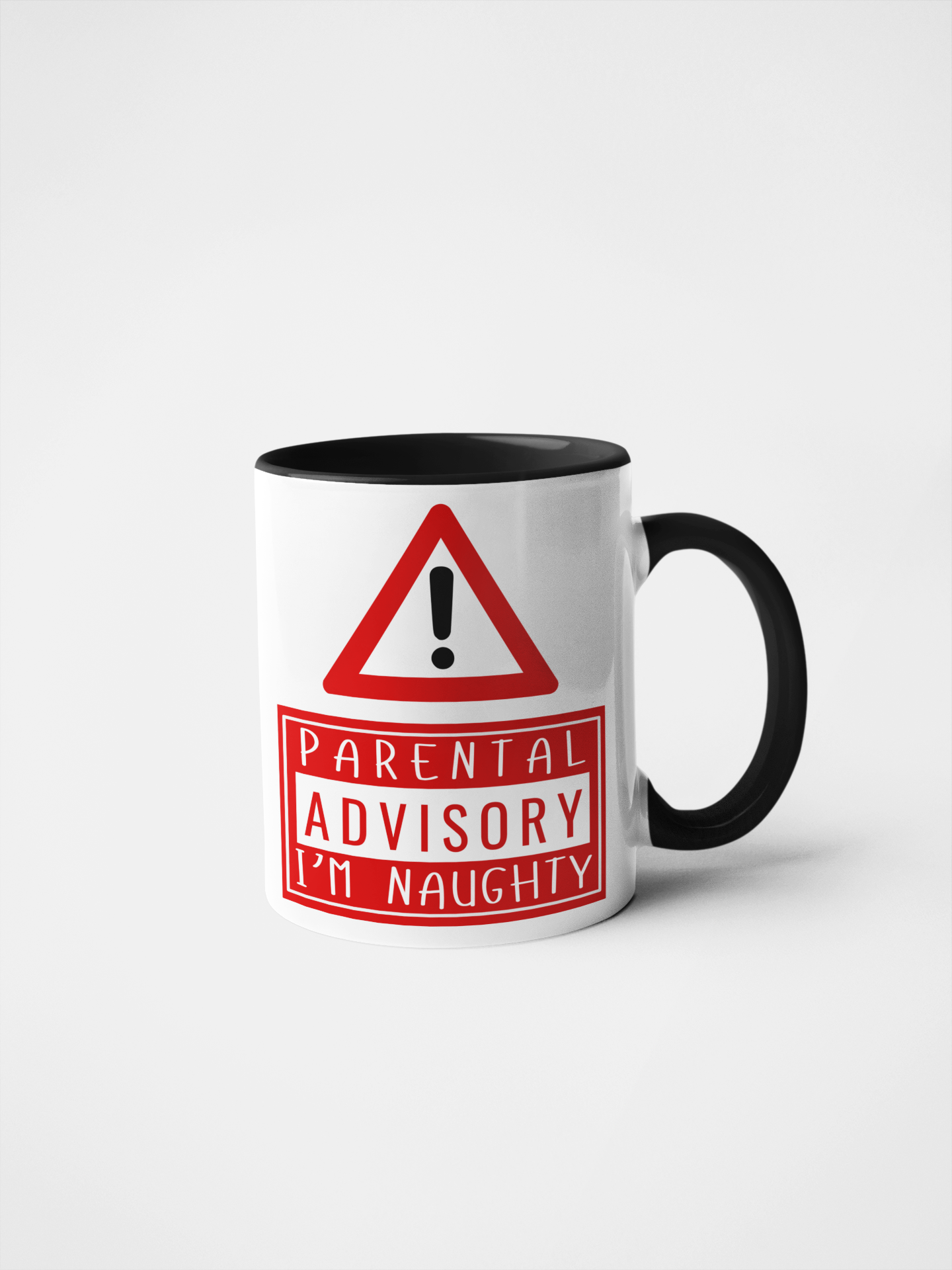 Parental Advisory I'm Naughty Mug | Funny Coffee Mug | Cheeky Gift for Adults | Novelty Mug for Friends | Sarcastic Mug | Naughty Gift Idea