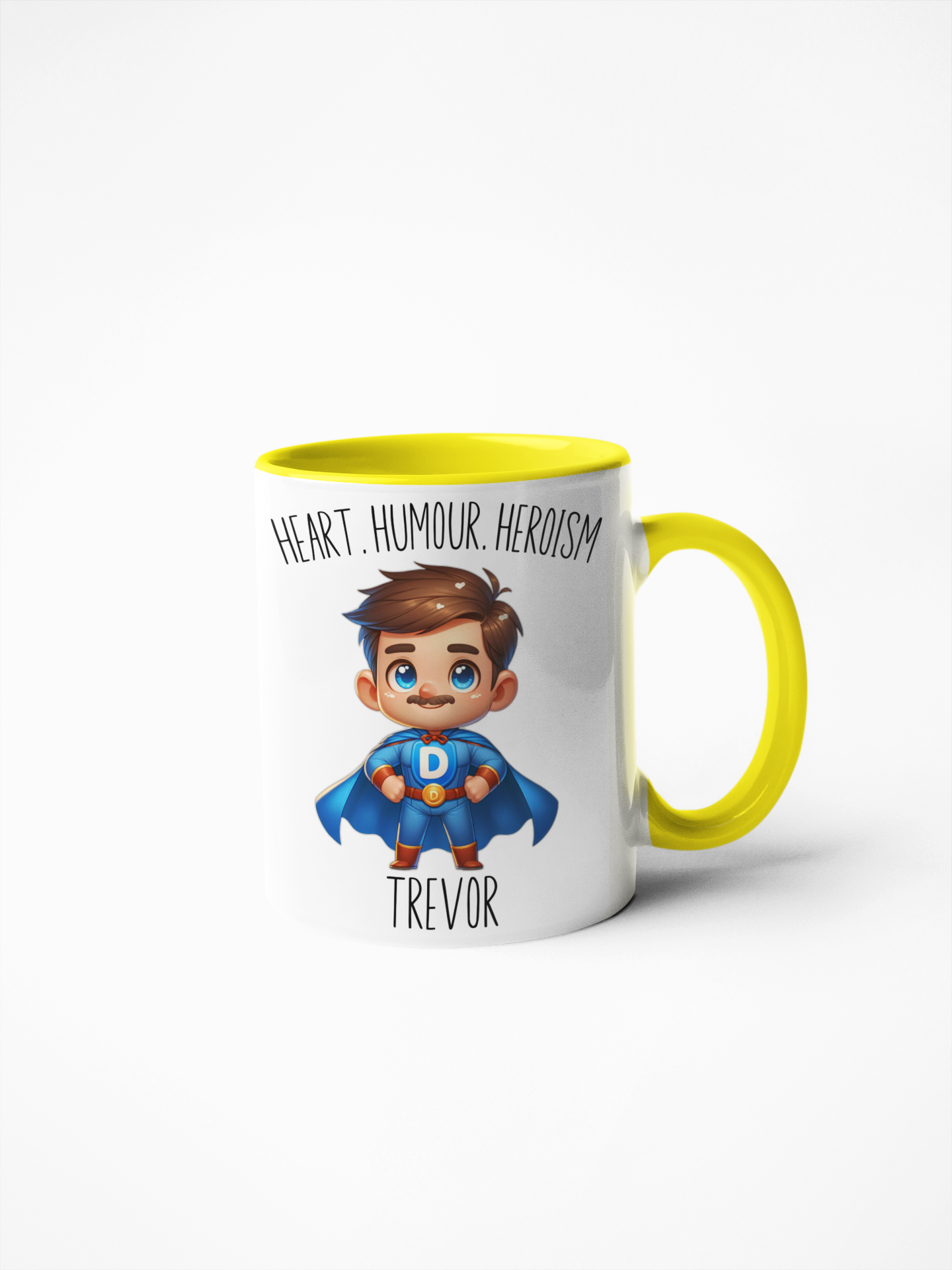 Super Dad Personalised Mug - Heroic Father's Day Gift, Customisable Name, Funny Mugs for Dads, Personalised Gifts for Him