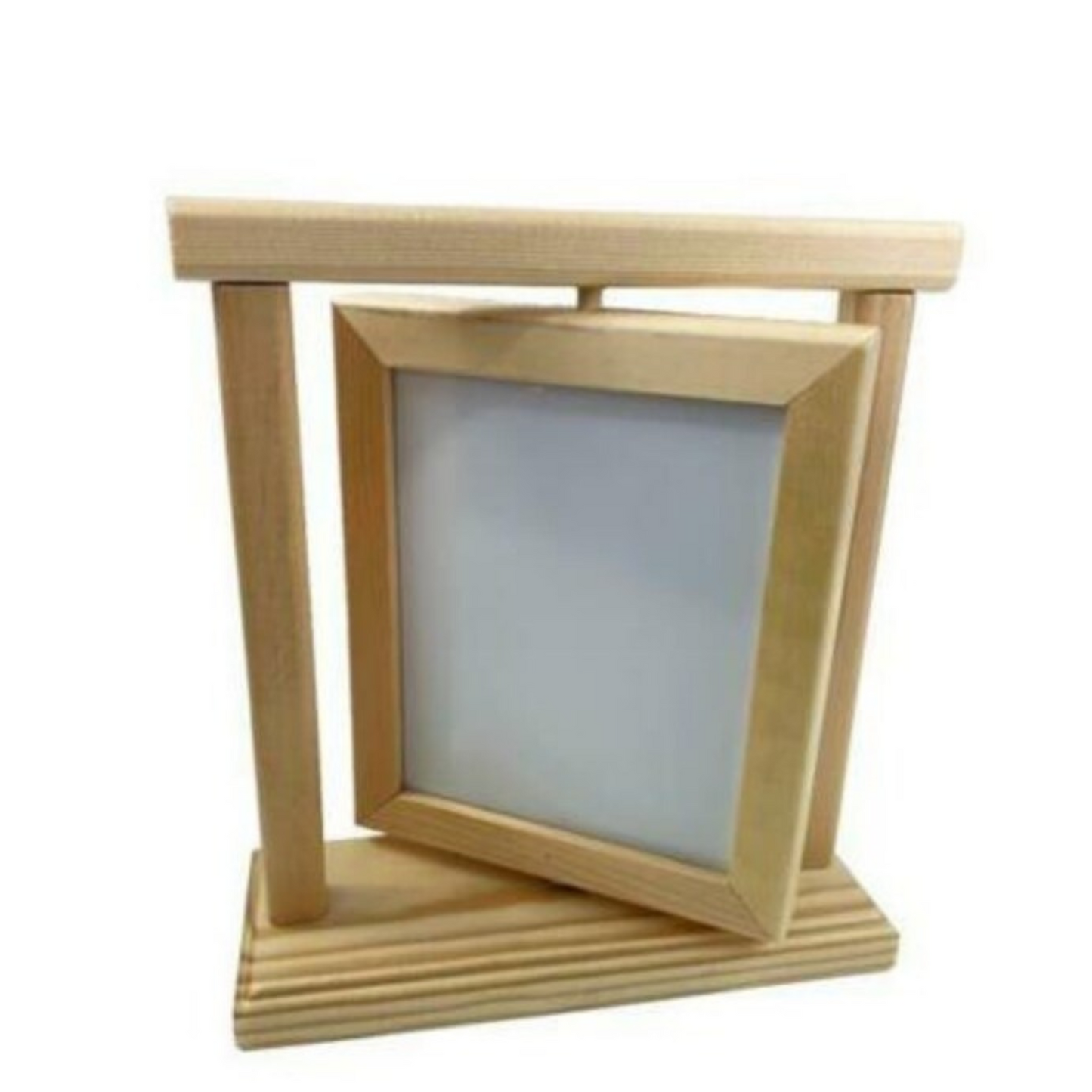 Spinning bamboo frame with 2 x printed photos