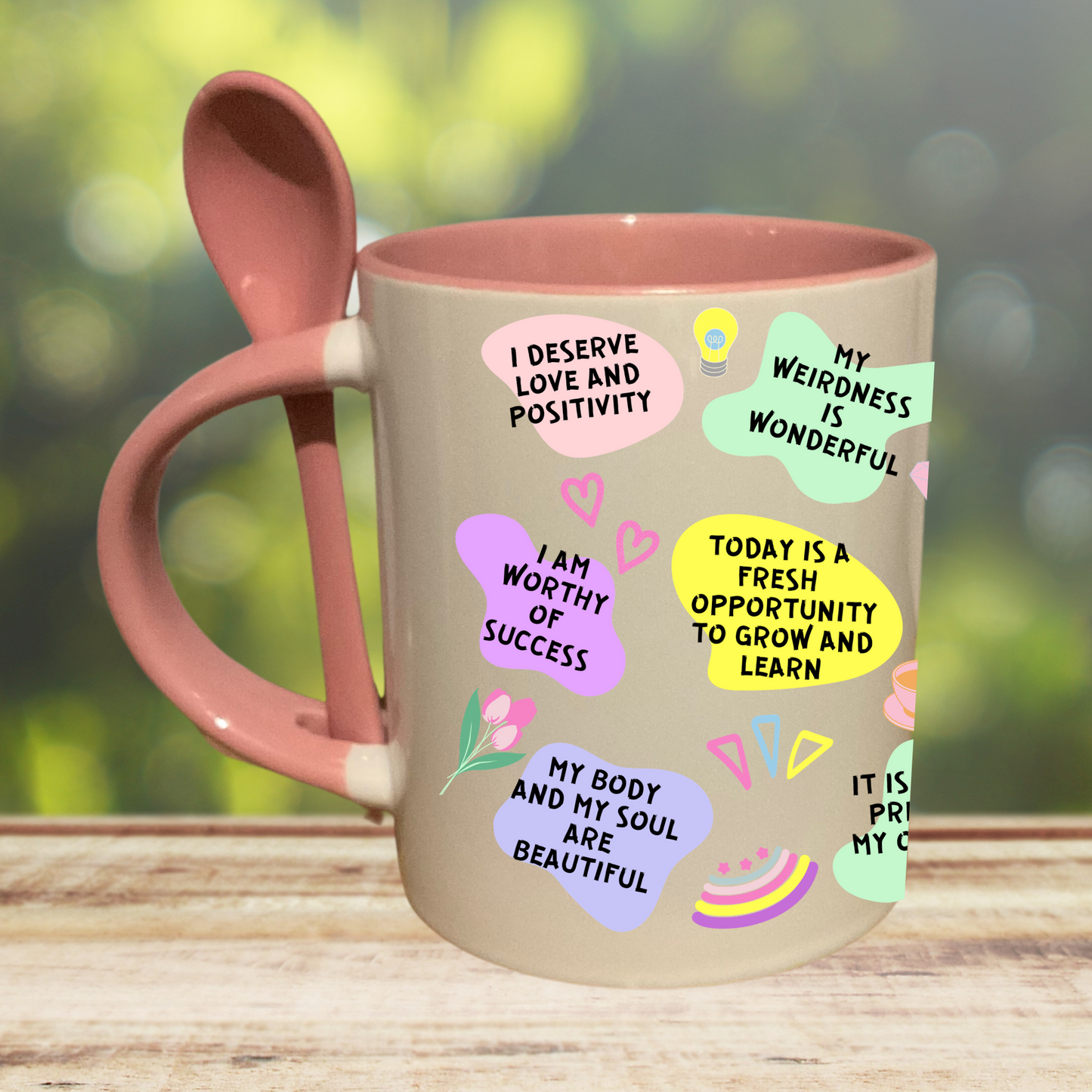 I promise to love myself positivity self care self-love mug cup birthday Christmas gift stocking filler idea 2023 cute presents