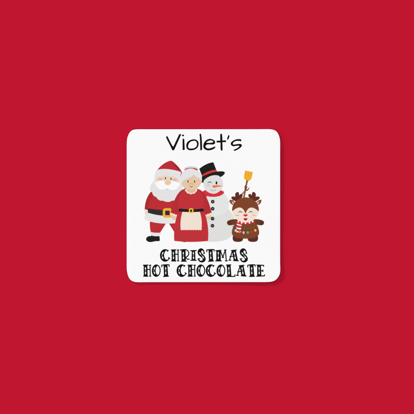 Christmas personalised hot chocolate mug