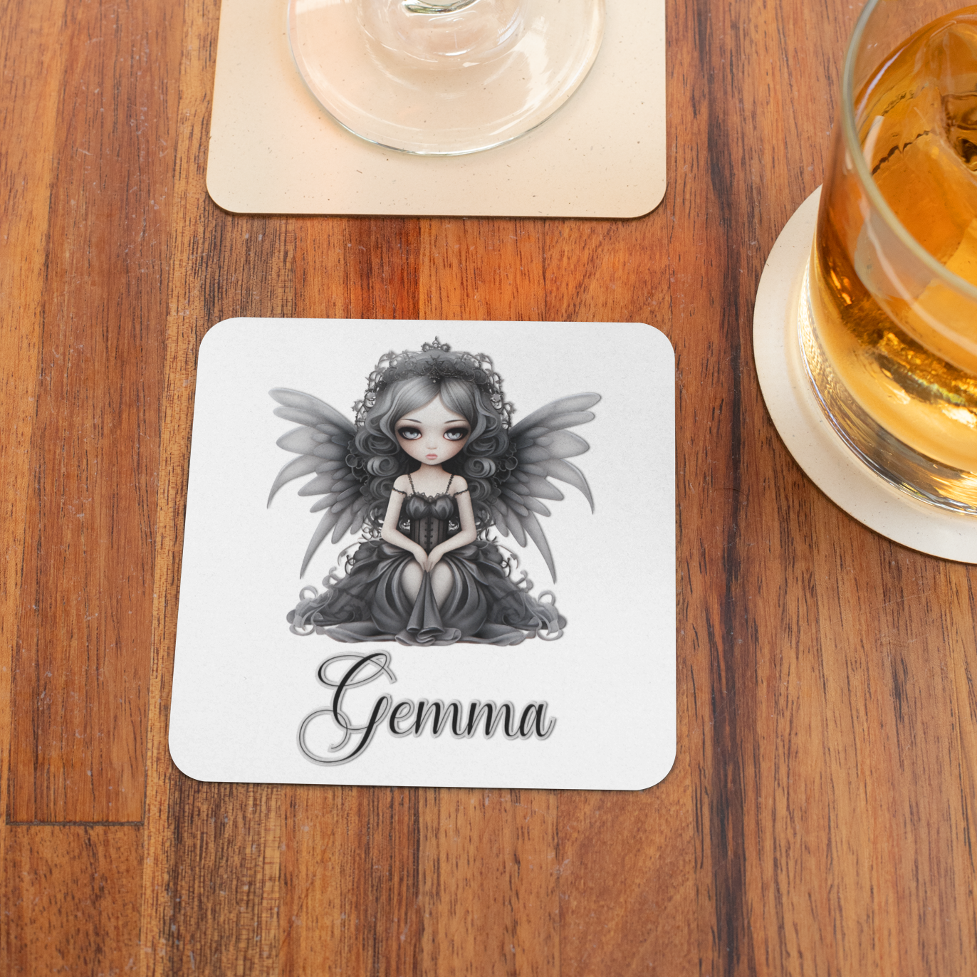 Gothic doll with wings coffee mug