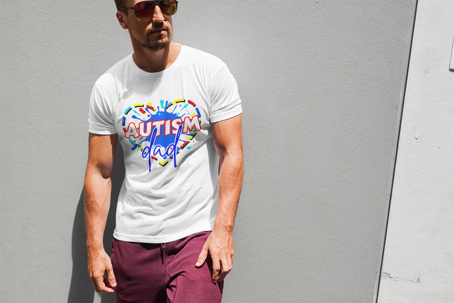 Autism dad t-shirt in various colours
