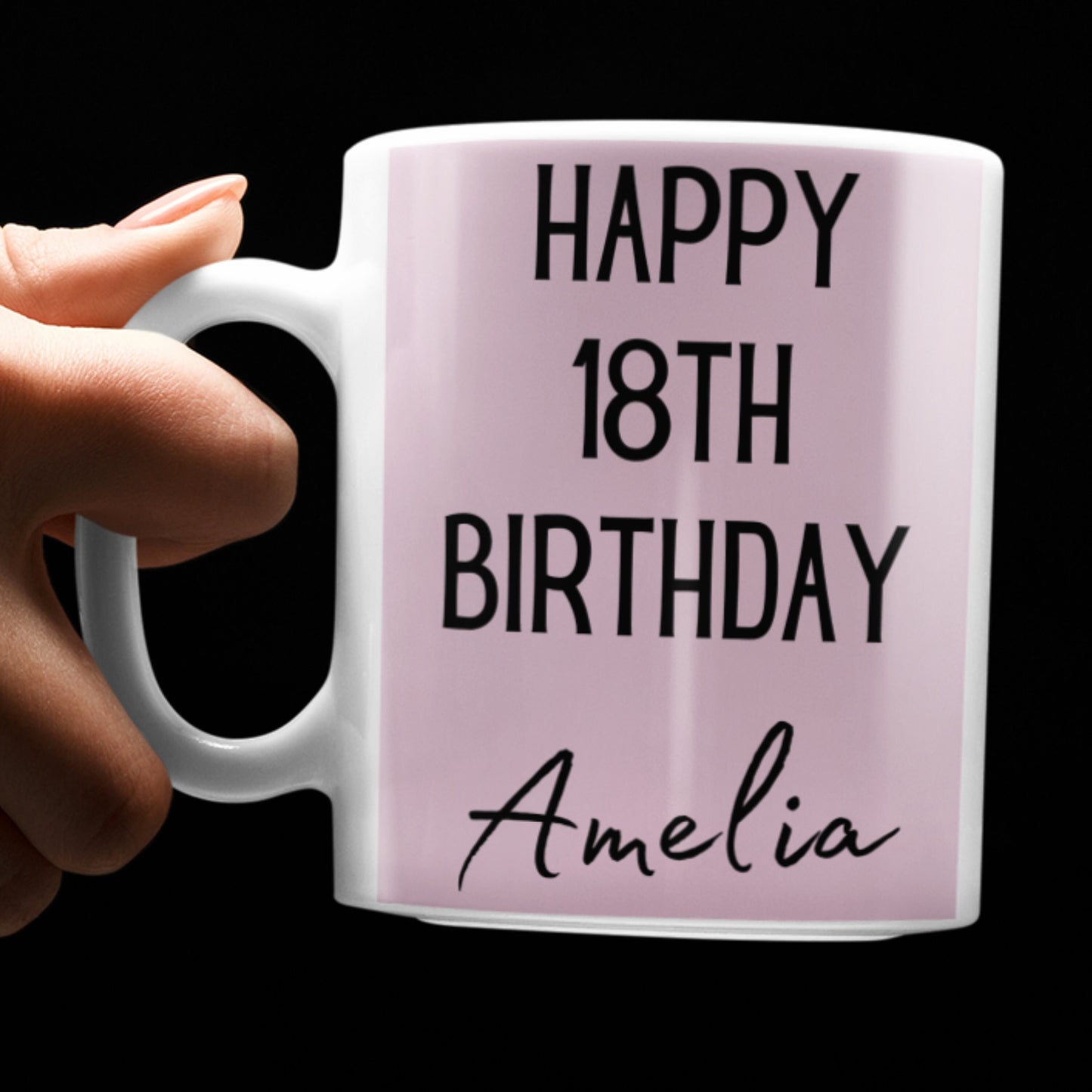Personalised pink 40th Birthday mug