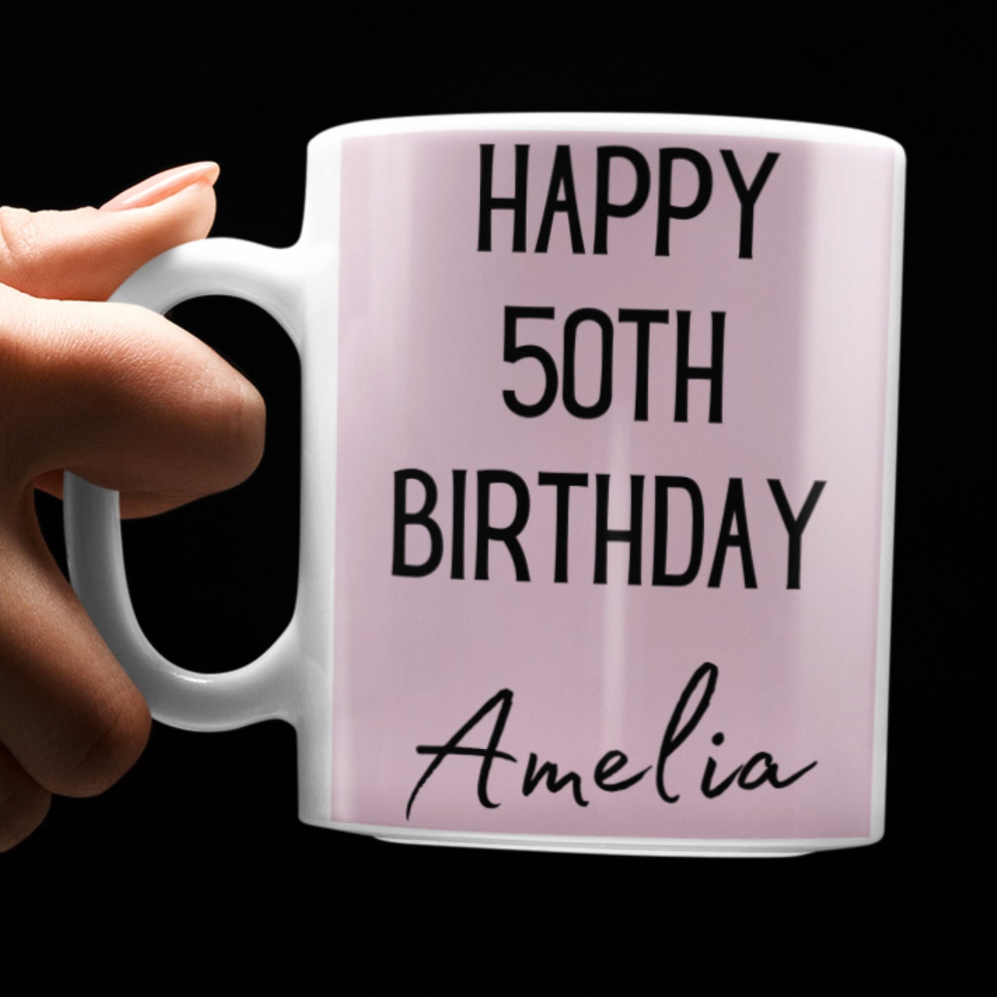 Personalised pink 40th Birthday mug