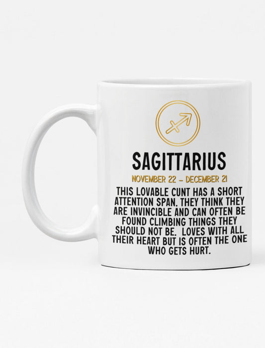 Sagittarius star sign, Sagittarius mug cup, Sagittarius gifts, Horoscope Gift Ideas, star sign mugs, swear coffee mug, profanity mug