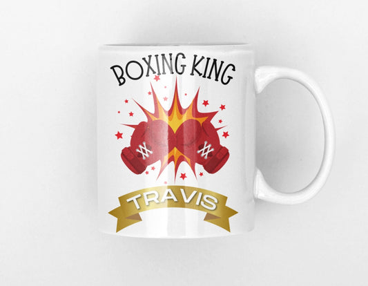 Boxing King personalised coffee mug birthday gift for boxer