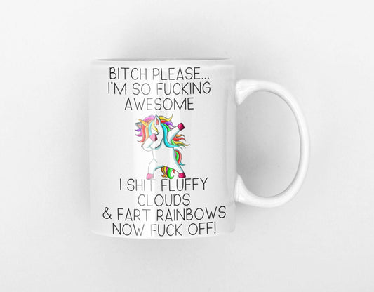 Swear Mug, Bitch Mug, unicorn mug, swear mug in uk, novelty coffee mug, mug for friend, coworker mug, profanity mug