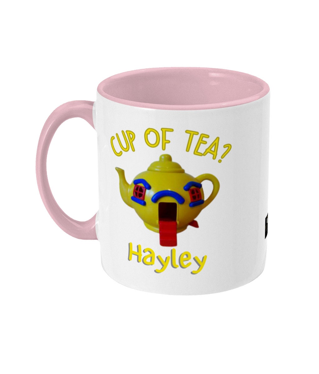 Big yellow teapot novelty coffee mug 80's memorabilia gift