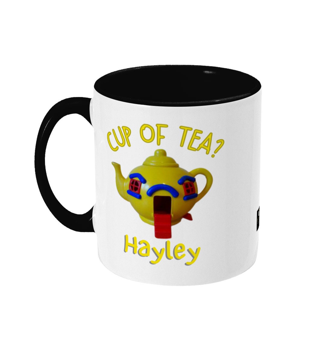 Big yellow teapot novelty coffee mug 80's memorabilia gift