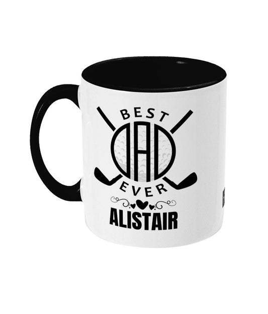 Golfer theme best dad personalised coffee mug